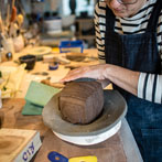 Patricia Shone in her studio 2018